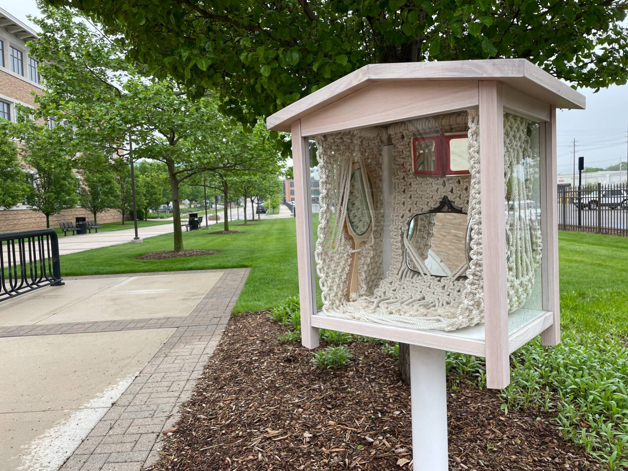 artwork by Karen Hain inside ArtPost near Seidman Center